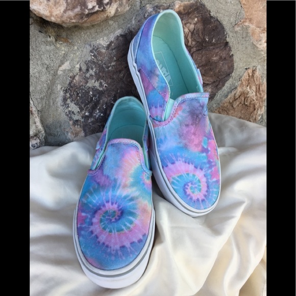vans asher tie dye slip on